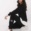 Černý dvoudílný komplet s oversize mikinou – EMERIA