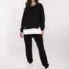 Černý dvoudílný komplet s oversize mikinou – EMERIA