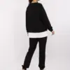 Černý dvoudílný komplet s oversize mikinou – EMERIA
