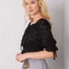 Černý háčkovaný crop top KATELIS