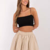 Černý asymetrický crop top LIVIANORA