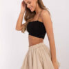 Černý asymetrický crop top LIVIANORA