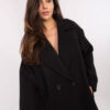 Černý oversize kabát RUE PARIS – PERESSA