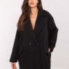 Černý oversize kabát RUE PARIS – PERESSA