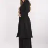 Černý přechodový pruhovaný kabát ITALY MODA – OPHYSSA