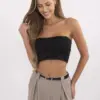 Černý krajkový bandeau top OPHELISSA