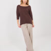 Tmavohnědý basic top ESMARIE