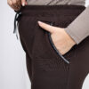 Čokoládové plus-size tepláky s vázáním – CAVONA