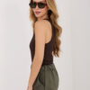 Tmavě hnědý basic top LORENZIA