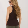 Tmavě hnědý basic top LORENZIA
