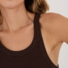Tmavě hnědý basic top LORENZIA