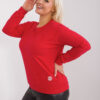 Červená plus size mikina CALMERA