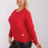 Červená plus size mikina CALMERA