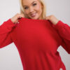 Červená plus size mikina CALMERA