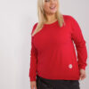 Červená plus size mikina CALMERA