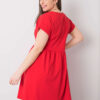 Červené bavlněné mini šaty MOLLY Plus Size