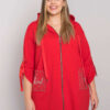 Červená plus-size mikina Zurich na zip – IOLARA