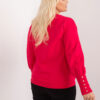 Červená plus size mikina BUTTONIA