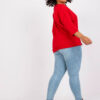Červená plus size mikina CORDELISE