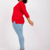 Červená plus size mikina CORDELISE