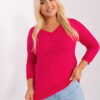 Červený plus size top JOIESIZE