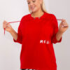 Červená plus size mikina MELLORA