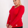 Červený přiléhavý top LINEARA plus size