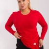 Červený přiléhavý top LINEARA plus size