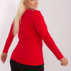 Červený přiléhavý top LINEARA plus size
