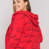 Červená plus size pelerína WENONA Parma s potiskem