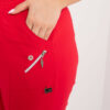 Červené kalhoty 3/4 plus size s pružným pasem – BASERIA