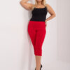Červené rybářské kalhoty plus size bez zapínání – BASINA