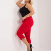 Červené rybářské kalhoty plus size bez zapínání – BASINA