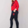 Červeno-tmavě modrý casual komplet Lillynn – RINANA