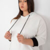 Ecru plus size mikina NOVELLA s nápisem