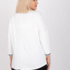 Ecru plus size mikina MARIANELLE s nášivkou