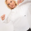 Ecru plus size mikina HOODELIA