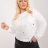 Ecru plus size mikina HOODELIA