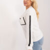 Ecru plus size mikina CONTRASTA
