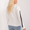 Ecru plus size mikina CONTRASTA