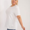 Ecru plus size tričko LACEBACKA s krajkou