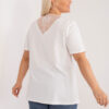 Ecru plus size tričko LACEBACKA s krajkou