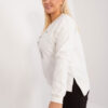 Ecru plus size mikina LETTERIA