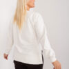 Ecru plus size mikina LETTERIA