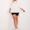 Ecru plus size mikina SCRIPTELLA