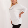 Ecru plus size mikina SCRIPTELLA