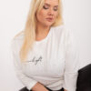 Ecru plus size mikina LIGHTNOTE