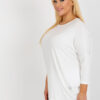 Ecru plus size top VISCARIA z viskózy