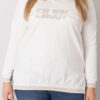 Ecru plus size mikina LILAVIE