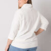 Ecru plus size mikina CRYSTARA s kamínky